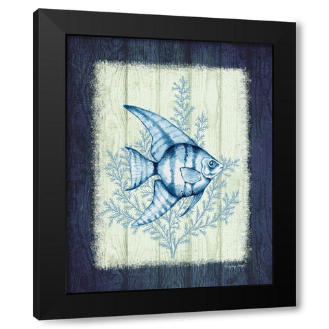 Angelfish Black Modern Wood Framed Art Print by Wright, Sydney