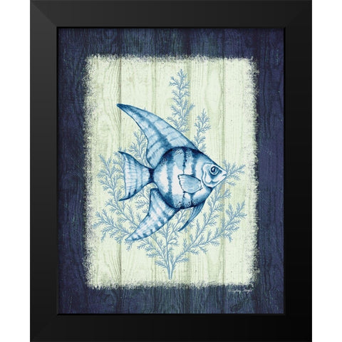 Angelfish Black Modern Wood Framed Art Print by Wright, Sydney