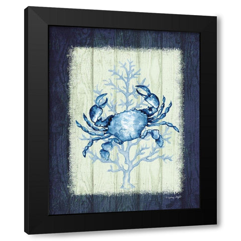 Crab Black Modern Wood Framed Art Print with Double Matting by Wright, Sydney