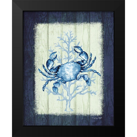 Crab Black Modern Wood Framed Art Print by Wright, Sydney