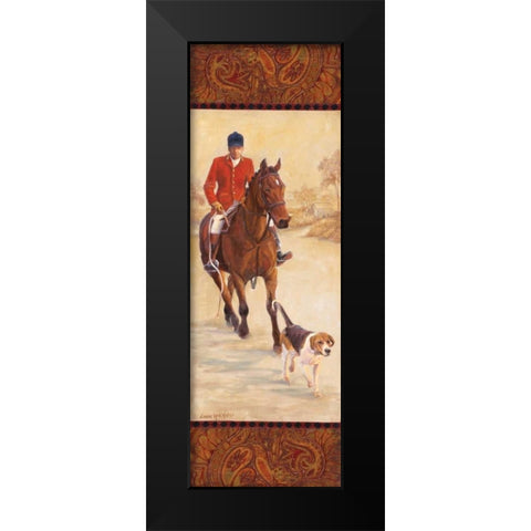 On the Hunt I Black Modern Wood Framed Art Print by Wacaster, Linda