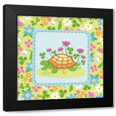 Meadow Turtle II Black Modern Wood Framed Art Print by White, Betz