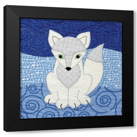 Arctic Fox Black Modern Wood Framed Art Print with Double Matting by White, Betz