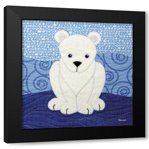 Polar Bear Black Modern Wood Framed Art Print by White, Betz