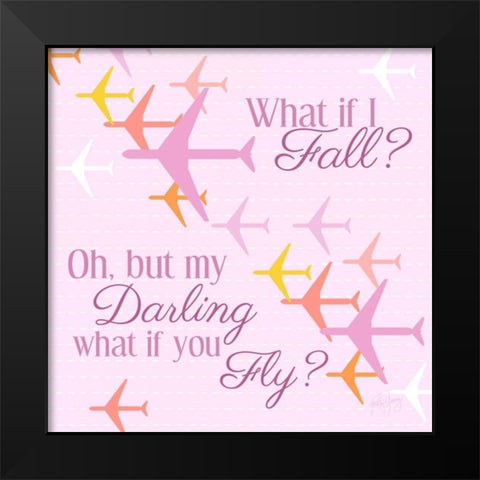 Fly II Black Modern Wood Framed Art Print by Young, Patty