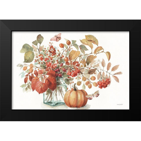 Autumn in Nature 01 on White Black Modern Wood Framed Art Print by Audit, Lisa