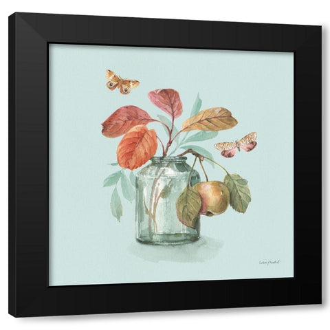 Autumn in Nature 05 on Aqua Black Modern Wood Framed Art Print with Double Matting by Audit, Lisa