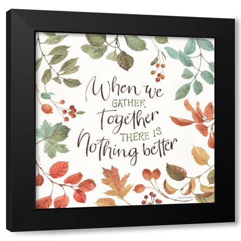 Autumn in Nature 08 on White Black Modern Wood Framed Art Print by Audit, Lisa