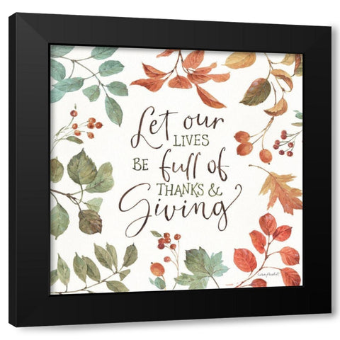 Autumn in Nature 09 on White Black Modern Wood Framed Art Print by Audit, Lisa