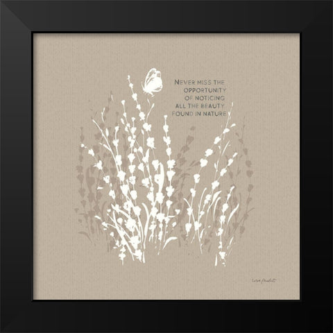 Au Naturel VIII on Beige Black Modern Wood Framed Art Print by Audit, Lisa