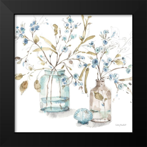 Blue Escape Coastal 02 Black Modern Wood Framed Art Print by Audit, Lisa