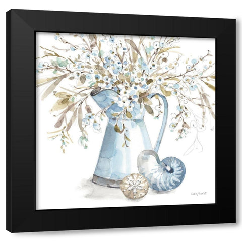 Blue Escape Coastal 03 Black Modern Wood Framed Art Print with Double Matting by Audit, Lisa