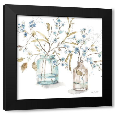 Blue Escape 02 Black Modern Wood Framed Art Print by Audit, Lisa