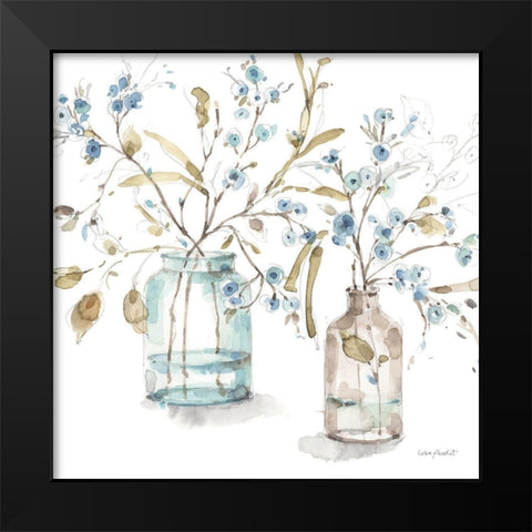 Blue Escape 02 Black Modern Wood Framed Art Print by Audit, Lisa