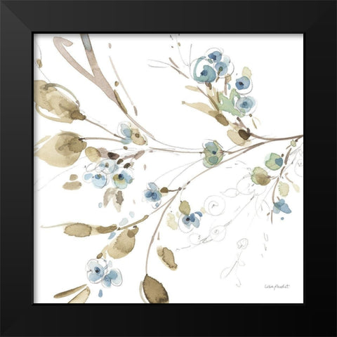 Blue Escape 07 Black Modern Wood Framed Art Print by Audit, Lisa