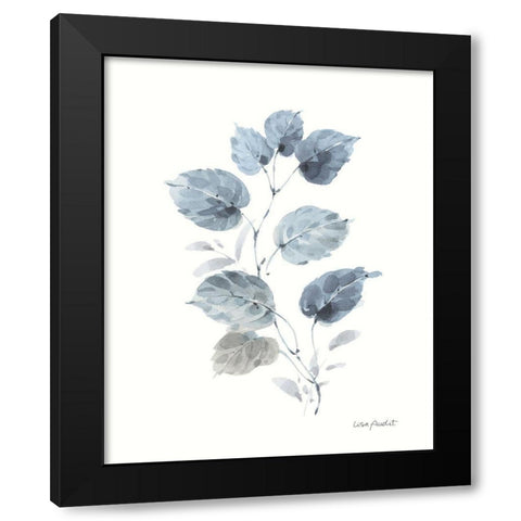 Dancing Leaves V Black Modern Wood Framed Art Print with Double Matting by Audit, Lisa