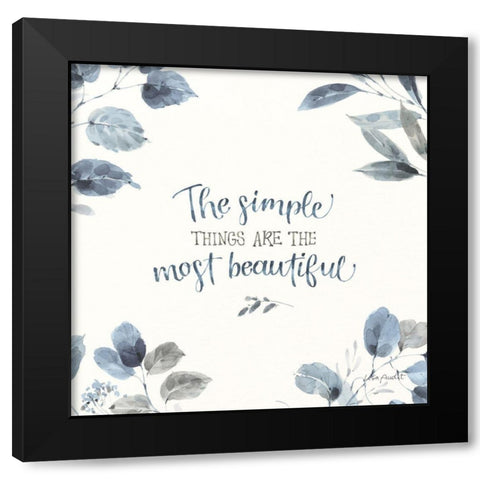 Dancing Leaves XIII Black Modern Wood Framed Art Print with Double Matting by Audit, Lisa