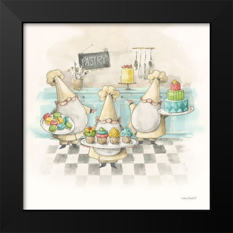 Everyday Gnomes VI-Pastry Black Modern Wood Framed Art Print by Audit, Lisa