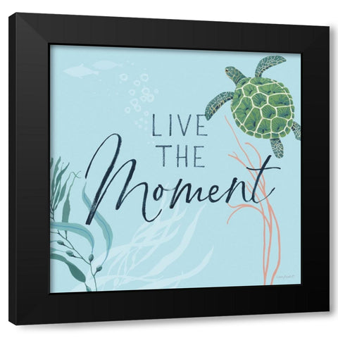 Free As the Ocean VIII on Blue Black Modern Wood Framed Art Print with Double Matting by Audit, Lisa