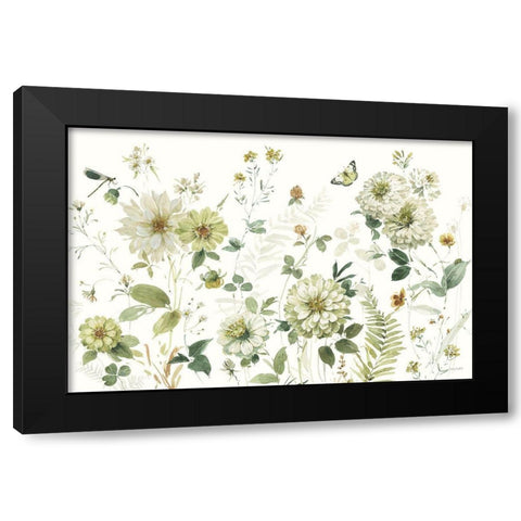 Green Fields I Black Modern Wood Framed Art Print by Audit, Lisa