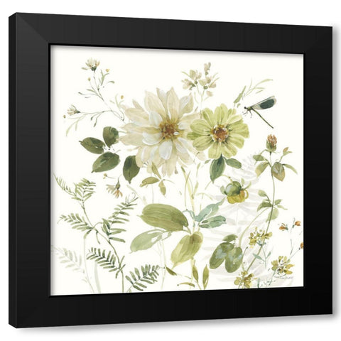 Green Fields IV Black Modern Wood Framed Art Print by Audit, Lisa