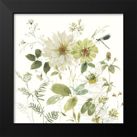 Green Fields IV Black Modern Wood Framed Art Print by Audit, Lisa