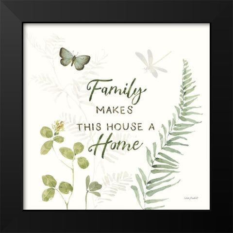 Green Fields IX Black Modern Wood Framed Art Print by Audit, Lisa