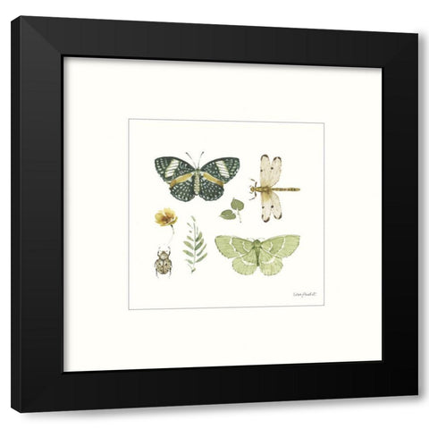 Green Fields XIII Black Modern Wood Framed Art Print with Double Matting by Audit, Lisa