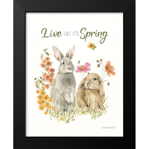 Hop on Spring VII Black Modern Wood Framed Art Print by Audit, Lisa
