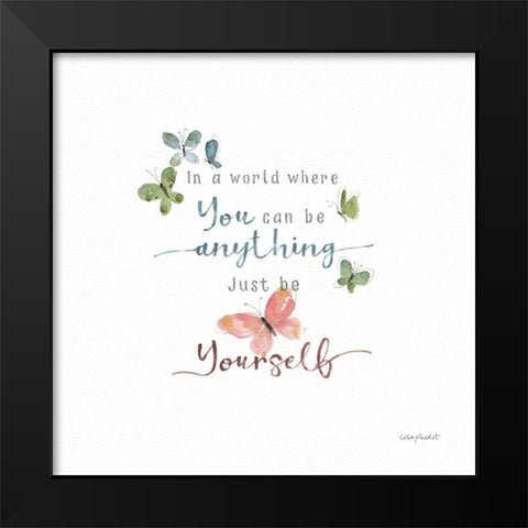 Be Yourself Black Modern Wood Framed Art Print by Audit, Lisa