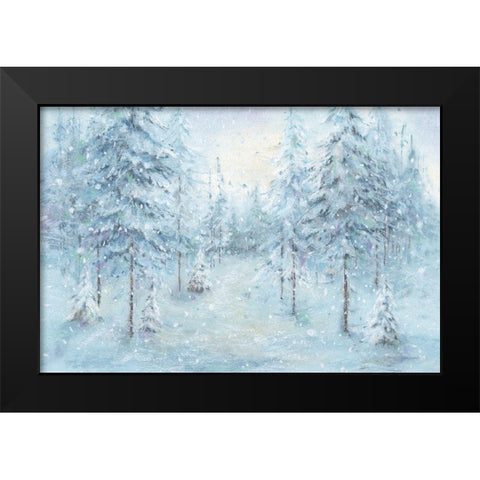 Let it Snow 03 Black Modern Wood Framed Art Print by Audit, Lisa