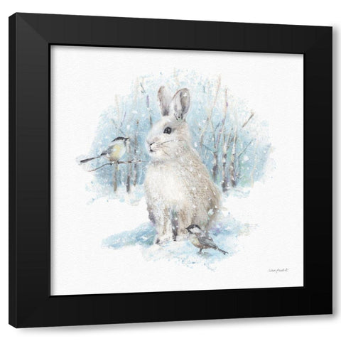 Let it Snow 05 Black Modern Wood Framed Art Print by Audit, Lisa