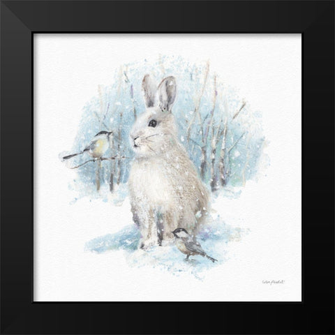 Let it Snow 05 Black Modern Wood Framed Art Print by Audit, Lisa