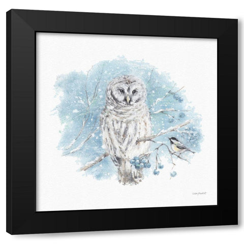 Let it Snow 06 Black Modern Wood Framed Art Print by Audit, Lisa