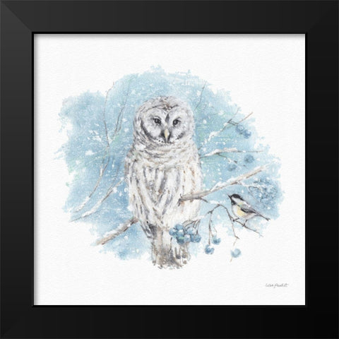 Let it Snow 06 Black Modern Wood Framed Art Print by Audit, Lisa