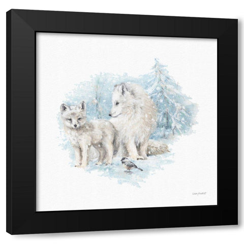 Let it Snow 07 Black Modern Wood Framed Art Print by Audit, Lisa