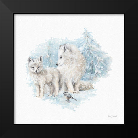 Let it Snow 07 Black Modern Wood Framed Art Print by Audit, Lisa