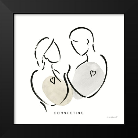 Lines of Life I Black Modern Wood Framed Art Print by Audit, Lisa