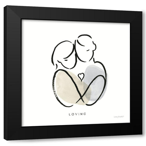 Lines of Life II Black Modern Wood Framed Art Print by Audit, Lisa