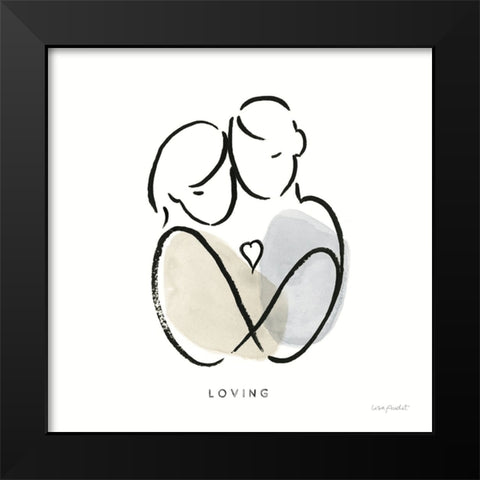 Lines of Life II Black Modern Wood Framed Art Print by Audit, Lisa