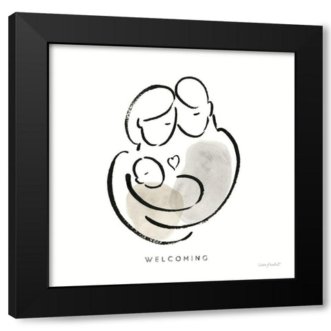 Lines of Life IV Black Modern Wood Framed Art Print by Audit, Lisa