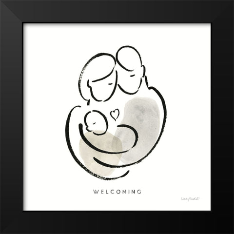 Lines of Life IV Black Modern Wood Framed Art Print by Audit, Lisa