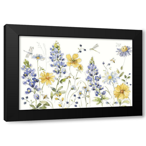 Lovely Blues I Black Modern Wood Framed Art Print by Audit, Lisa