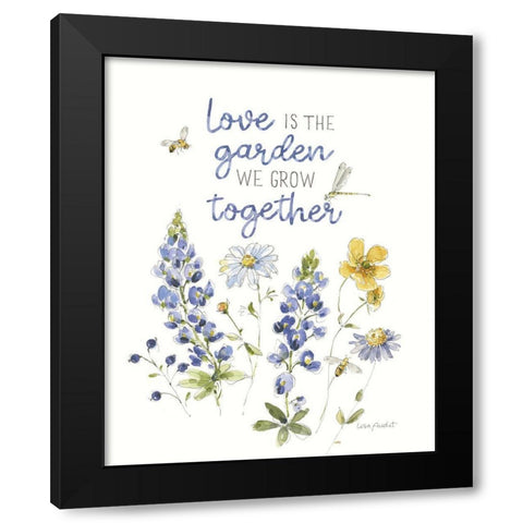 Lovely Blues IX Black Modern Wood Framed Art Print with Double Matting by Audit, Lisa