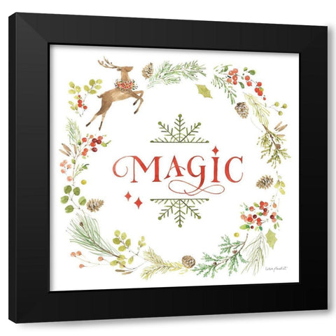 Merry And Bright 06 Black Modern Wood Framed Art Print by Audit, Lisa