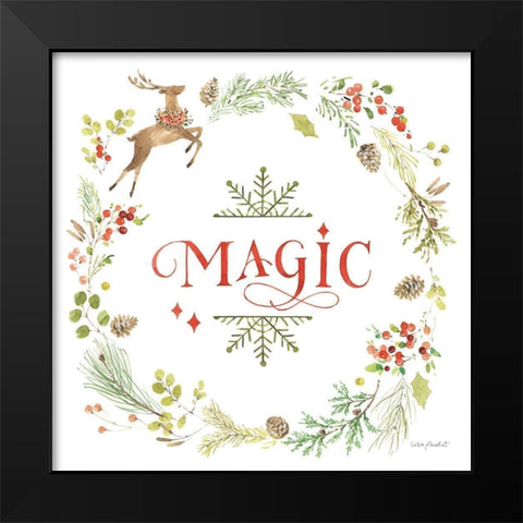 Merry And Bright 06 Black Modern Wood Framed Art Print by Audit, Lisa