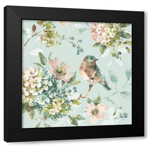Mint Crush 05 on Mint Black Modern Wood Framed Art Print with Double Matting by Audit, Lisa