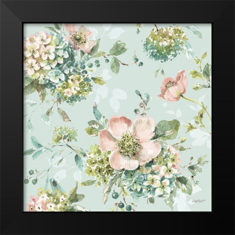 Mint Crush 13 on Mint Black Modern Wood Framed Art Print by Audit, Lisa