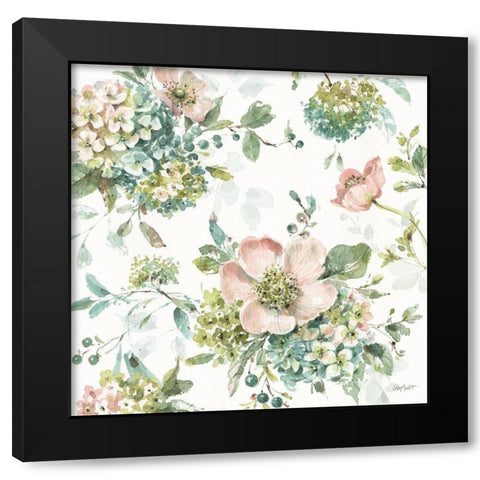 Mint Crush 13 on White Black Modern Wood Framed Art Print with Double Matting by Audit, Lisa