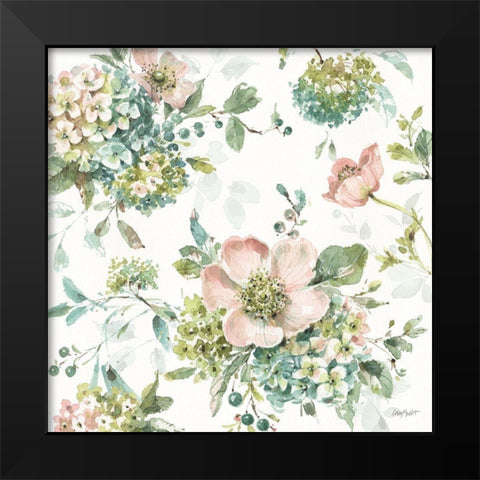 Mint Crush 13 on White Black Modern Wood Framed Art Print by Audit, Lisa